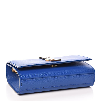 Saint Laurent Grain De Poudre Small Classic Monogram Kate Satchel Royal Blue 4 of 11