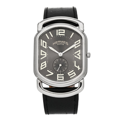 Hermes Stainless Steel Epsom 31mm Rallye Quartz Watch Noir 1 of 5