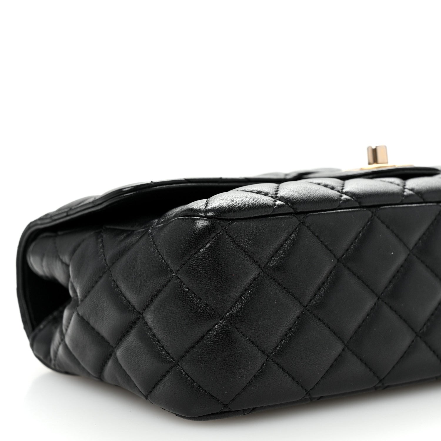 Chanel Lambskin Quilted Small Metal Top Handle Flap Black 10 of 11