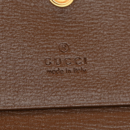 Gucci GG Supreme Monogram Horsebit 1955 Card Case Wallet Beige Ebony Brown Sugar 6 of 9
