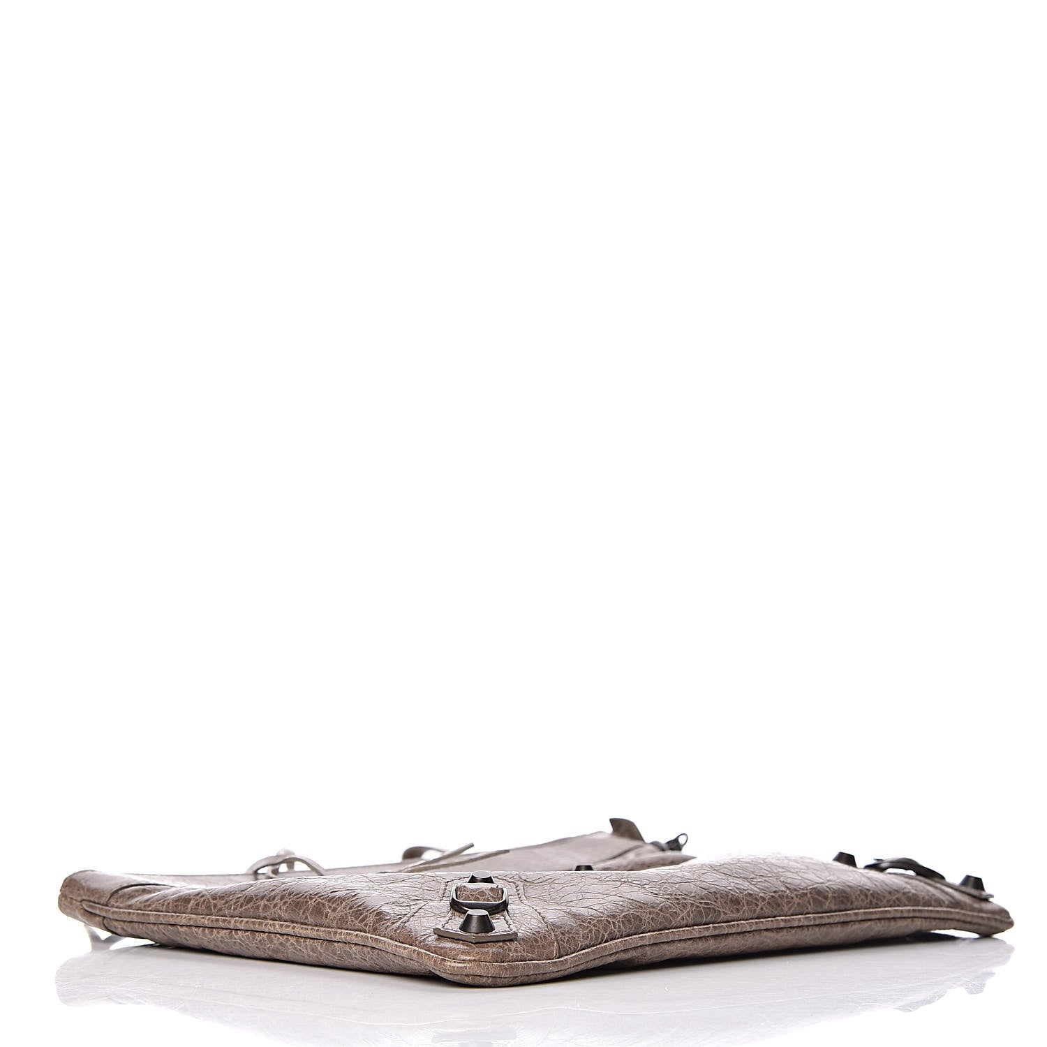Balenciaga Agneau Classic Hardware Flat Handle Clutch Gris Poivre 4 of 9