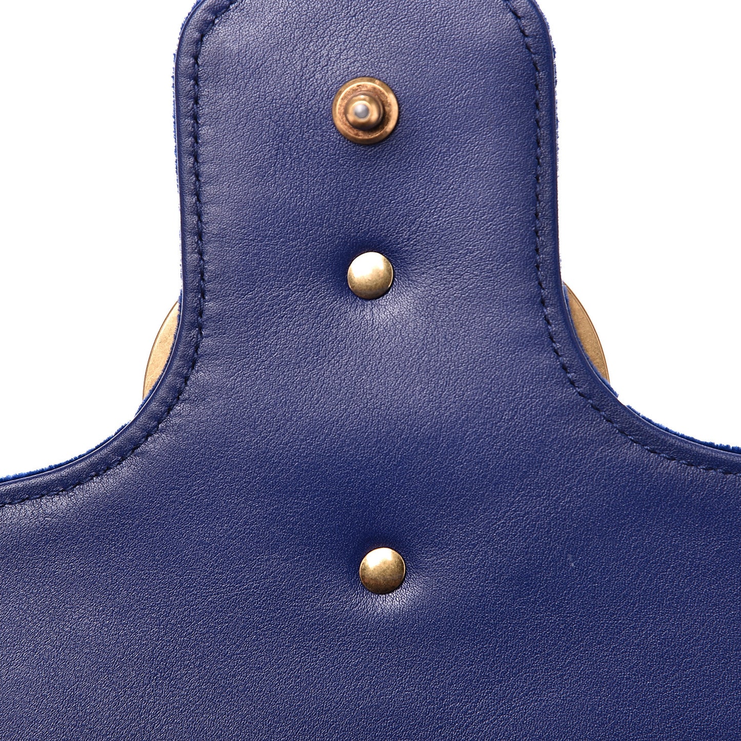 Velvet Matelasse Medium GG Marmont Shoulder Bag Cobalt Blue