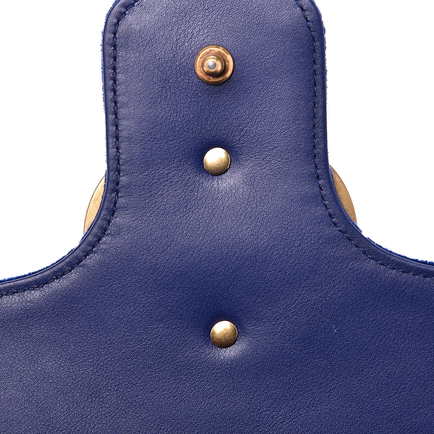Gucci Velvet Matelasse Medium GG Marmont Shoulder Bag Cobalt Blue 10 of 10
