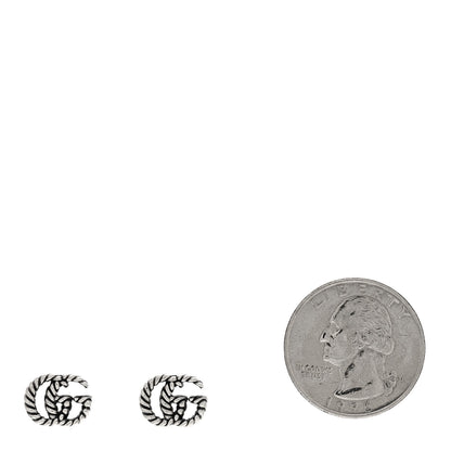 Gucci Sterling Silver Torchon Double G Earrings 2 of 4