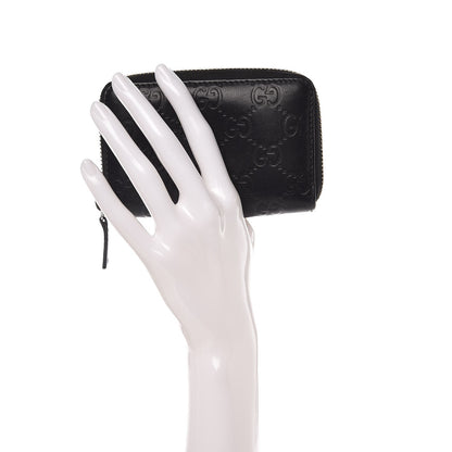 Gucci Guccissima Zip Around Card Case Black 2 of 8