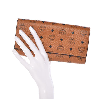 MCM Visetos Continental Flap Wallet Cognac 2 of 11
