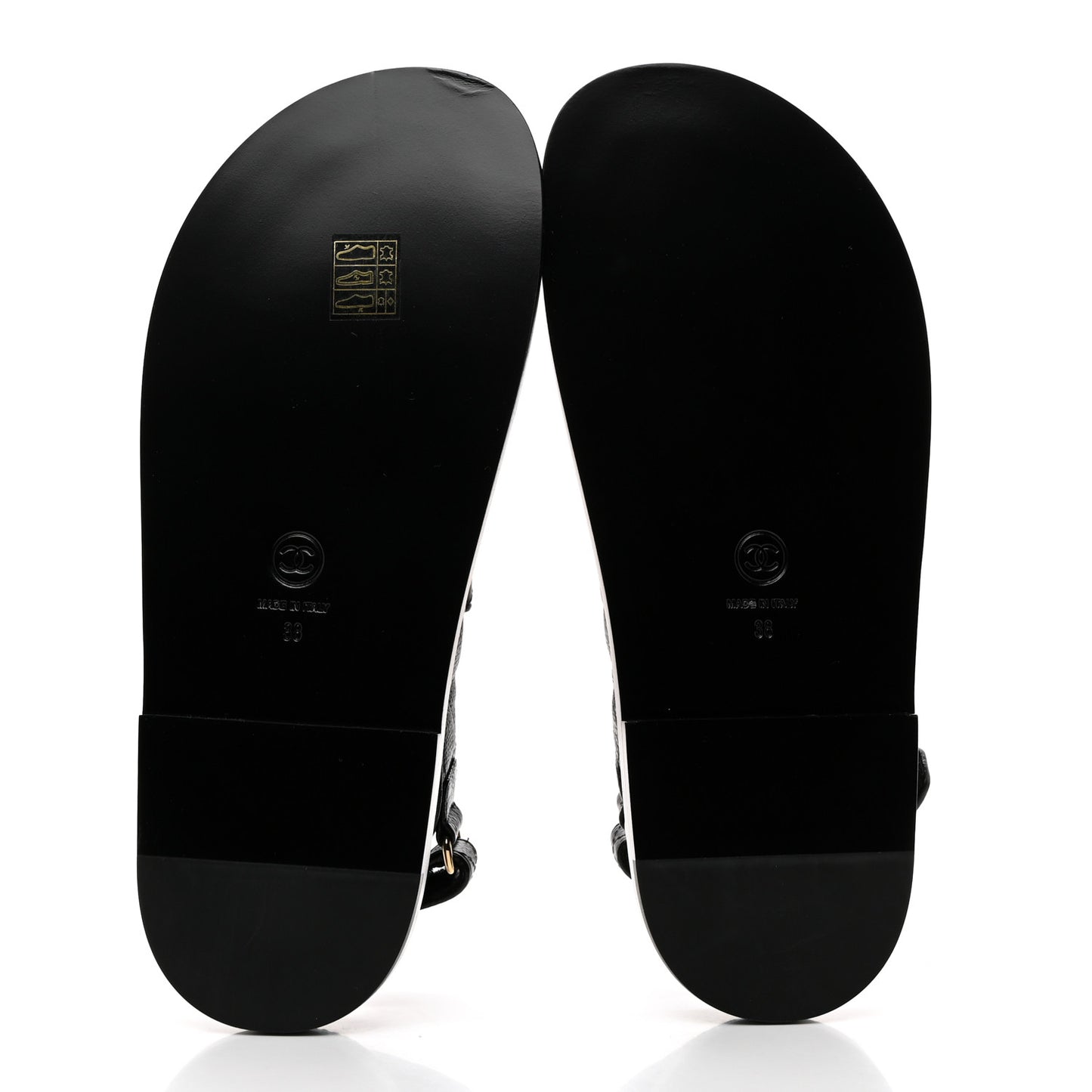 Grained Calfskin Velcro Dad Sandals 38 Black
