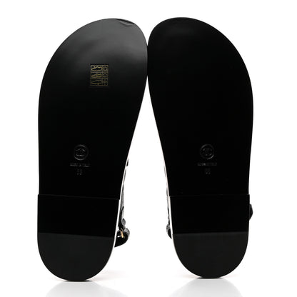 Chanel Grained Calfskin Velcro Dad Sandals 38 Black 5 of 9
