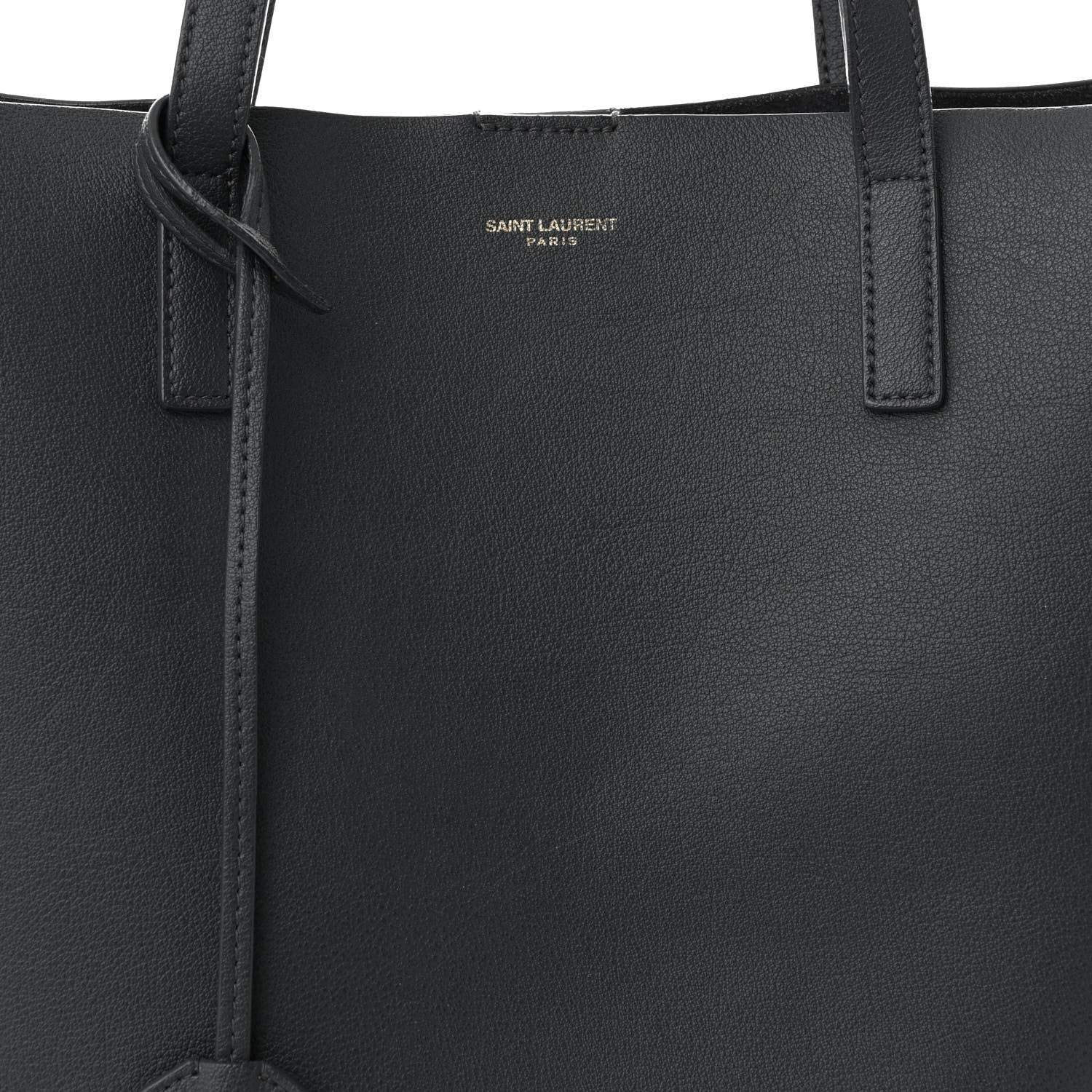Saint Laurent Calfskin Medium Shopping Tote Fog 9 of 11