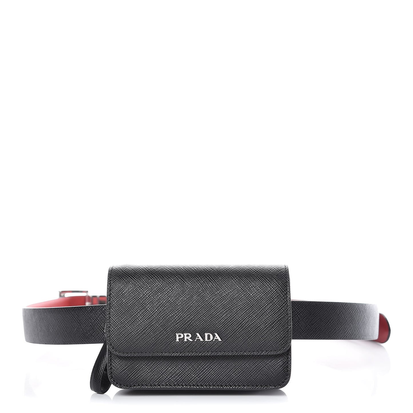 City Calfskin Micro Reversible Belt Removable Bag Black Fuoco
