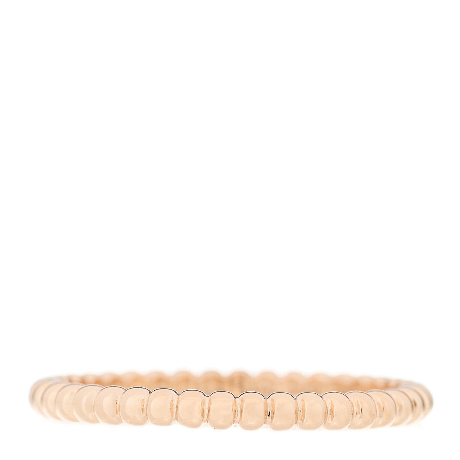 Van Cleef & Arpels 18K Rose Gold Small Perlee Ring 58 8.25 1 of 5