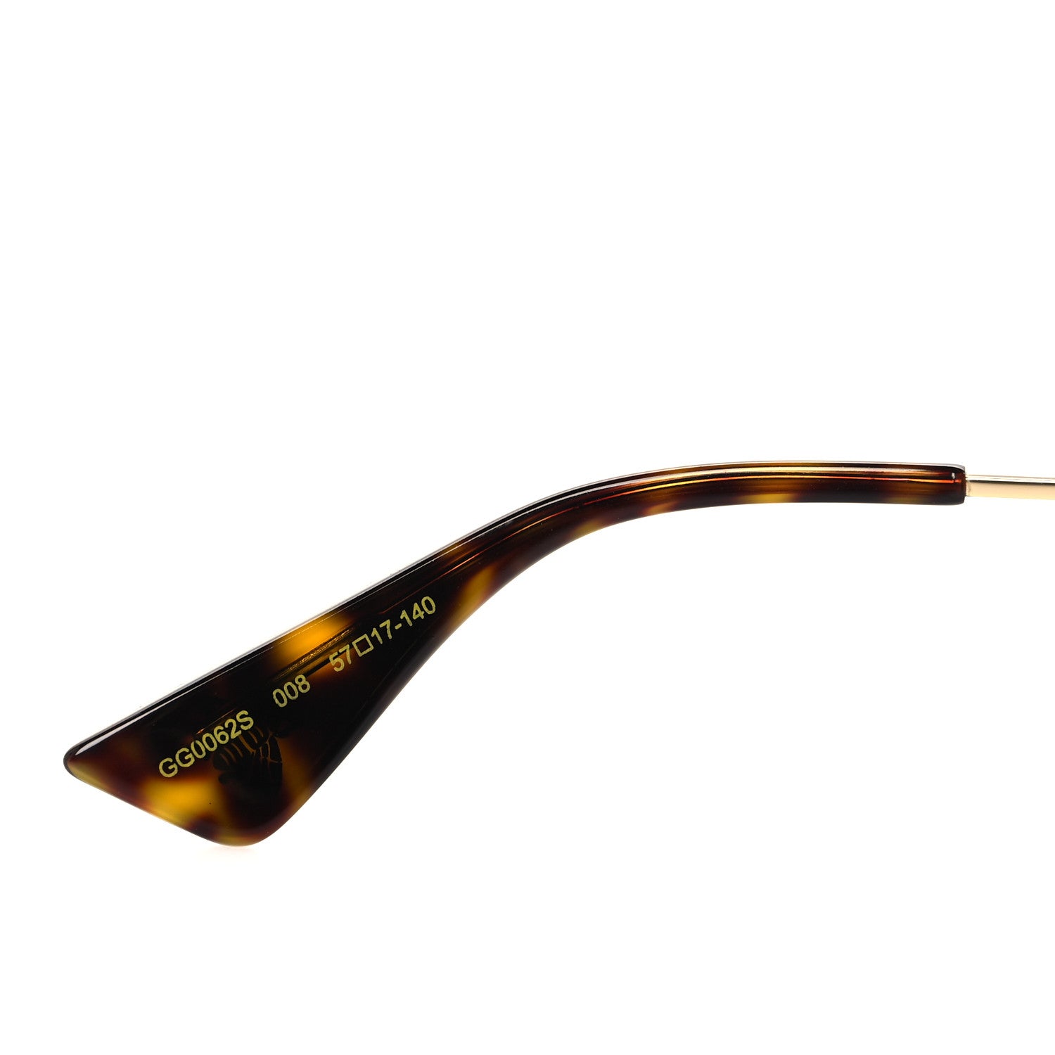 Gucci Metal Web Aviator Sunglasses GG0062S Green Red 6 of 6