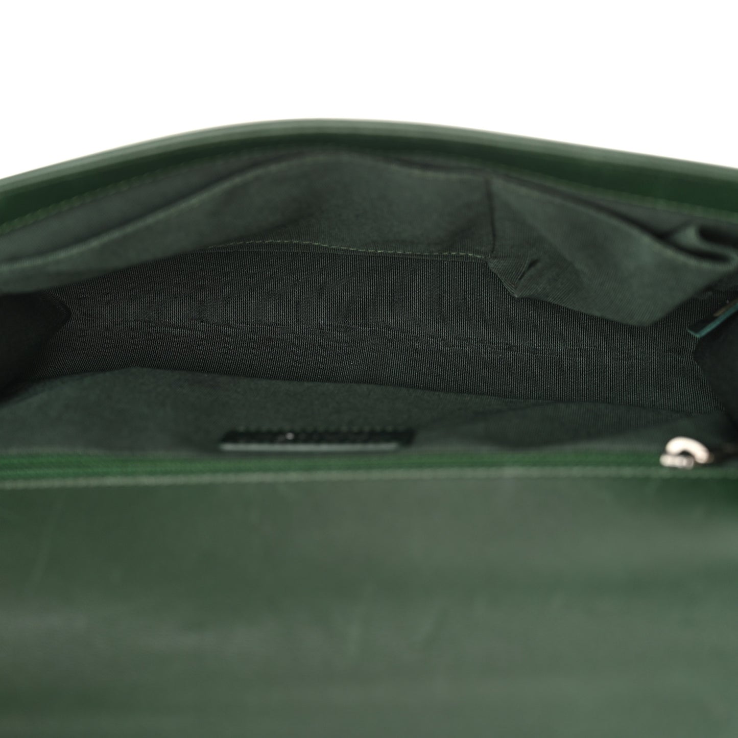 Lambskin Quilted New Medium Boy Flap Dark Green