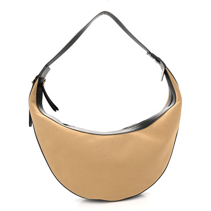 Khaite Canvas Calfskin August Hobo Beige 1 of 11