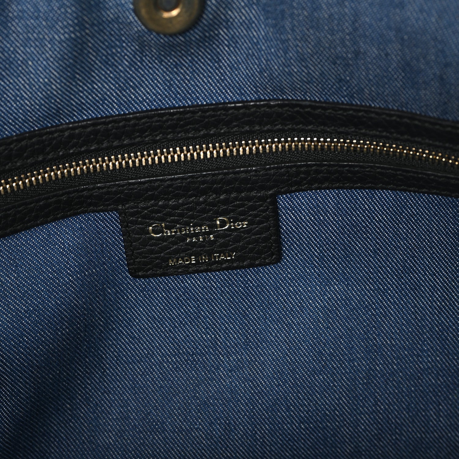 Christian Dior Denim Dior D Light Tote Blue 6 of 11