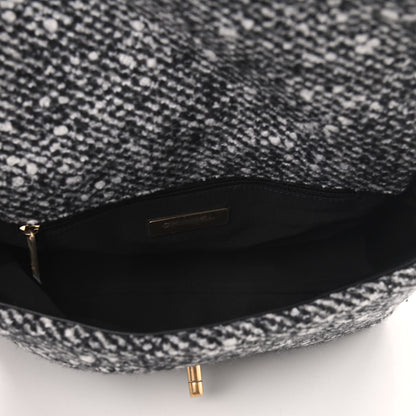 Chanel Tweed Quilted Medium Chanel 19 Flap Black White 4 of 8
