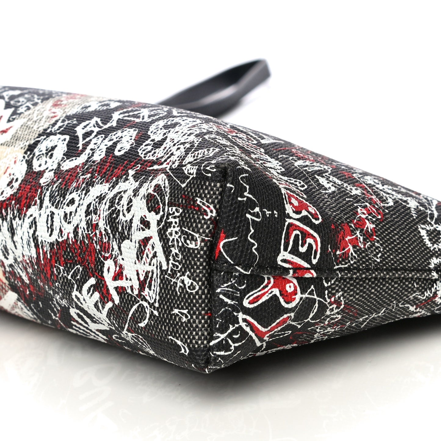 Coated Canvas Mega Check Sketchbook Doodle Pouch Black