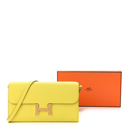 Hermes Evercolor Constance Wallet To Go Lime 12 of 12