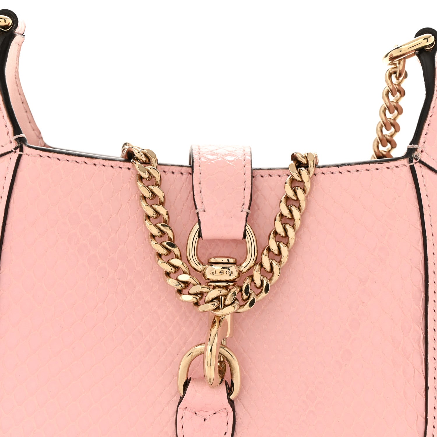 Gucci Snakeskin Mini Jackie Notte Bag Pink 8 of 12