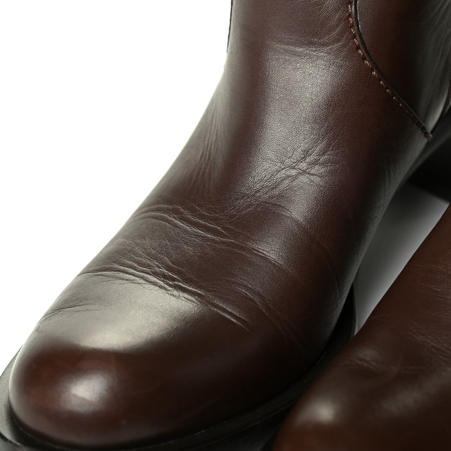 Gucci Calfskin Interlocking G Riding Boots 38 Brown 7 of 7
