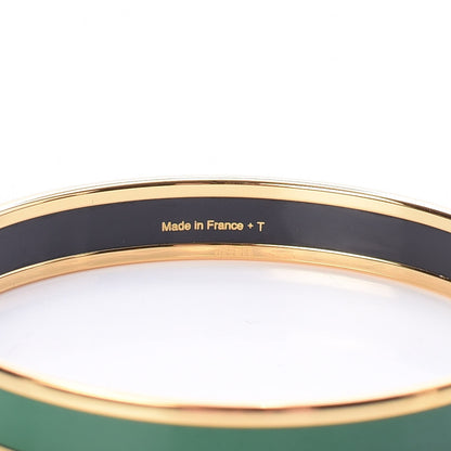 Hermes Enamel Narrow Caleche Bracelet 62 Vert Sapin 6 of 6