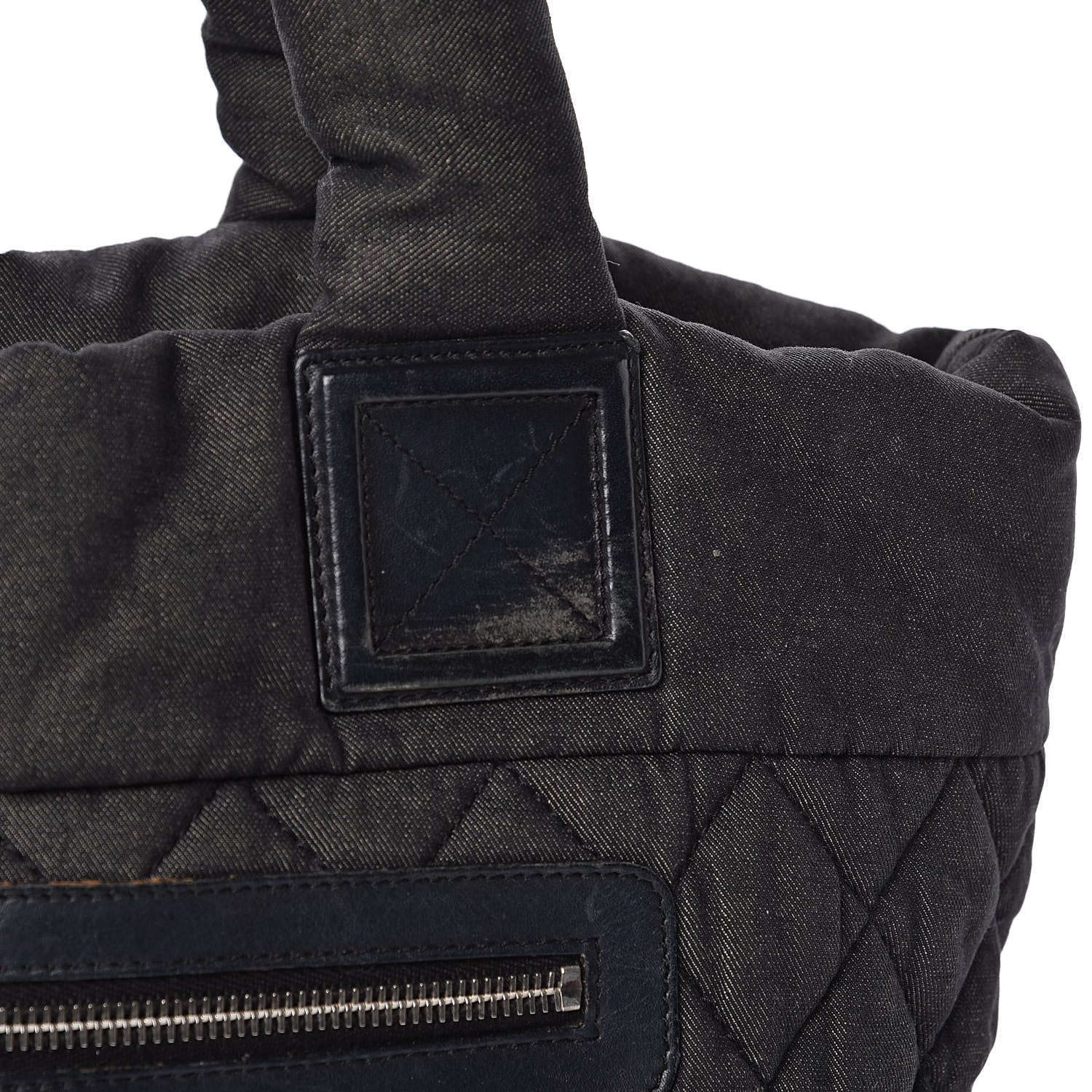 Chanel Canvas Nylon Quilted Small Coco Cocoon Reversible Tote Black 14 of 14