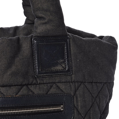 Chanel Canvas Nylon Quilted Small Coco Cocoon Reversible Tote Black 14 of 14