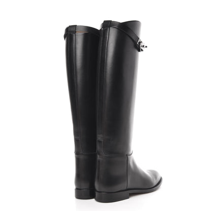 Hermes Box Kelly Jumping Boots 37 Black 4 of 10