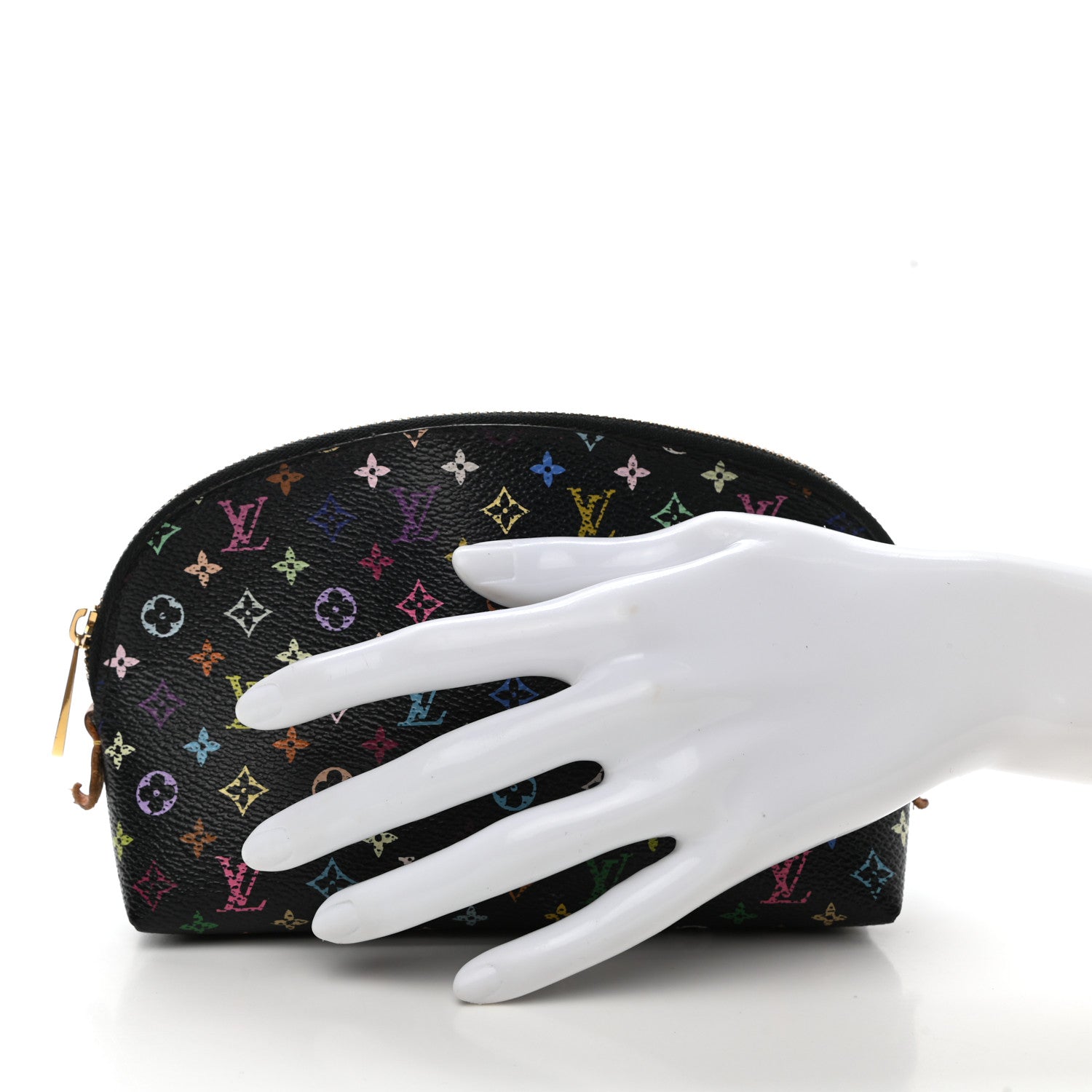 Louis Vuitton Monogram Multicolor Cosmetic Pouch Black Grenade 2 of 6