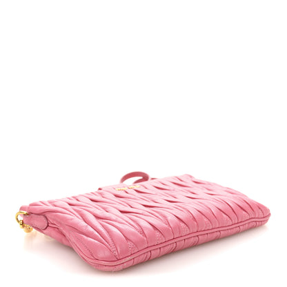 Miu Miu Nappa Matelasse Crossbody Clutch Pink 4 of 14