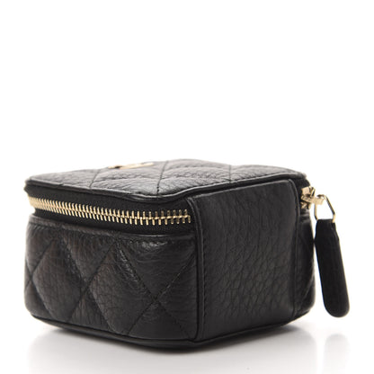 Chanel Calfskin Quilted Jewelry Travel Case Black 2 of 9