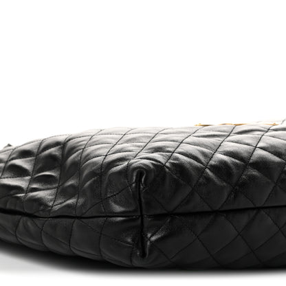 Saint Laurent Lambskin Quilted Maxi Icare Shopping Tote Black 10 of 11
