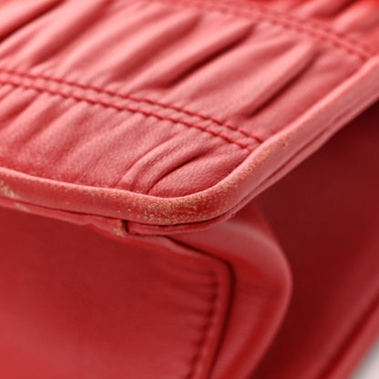 Prada Nappa Gaufre Sound Flap Crossbody Shoulder Bag Red 11 of 11