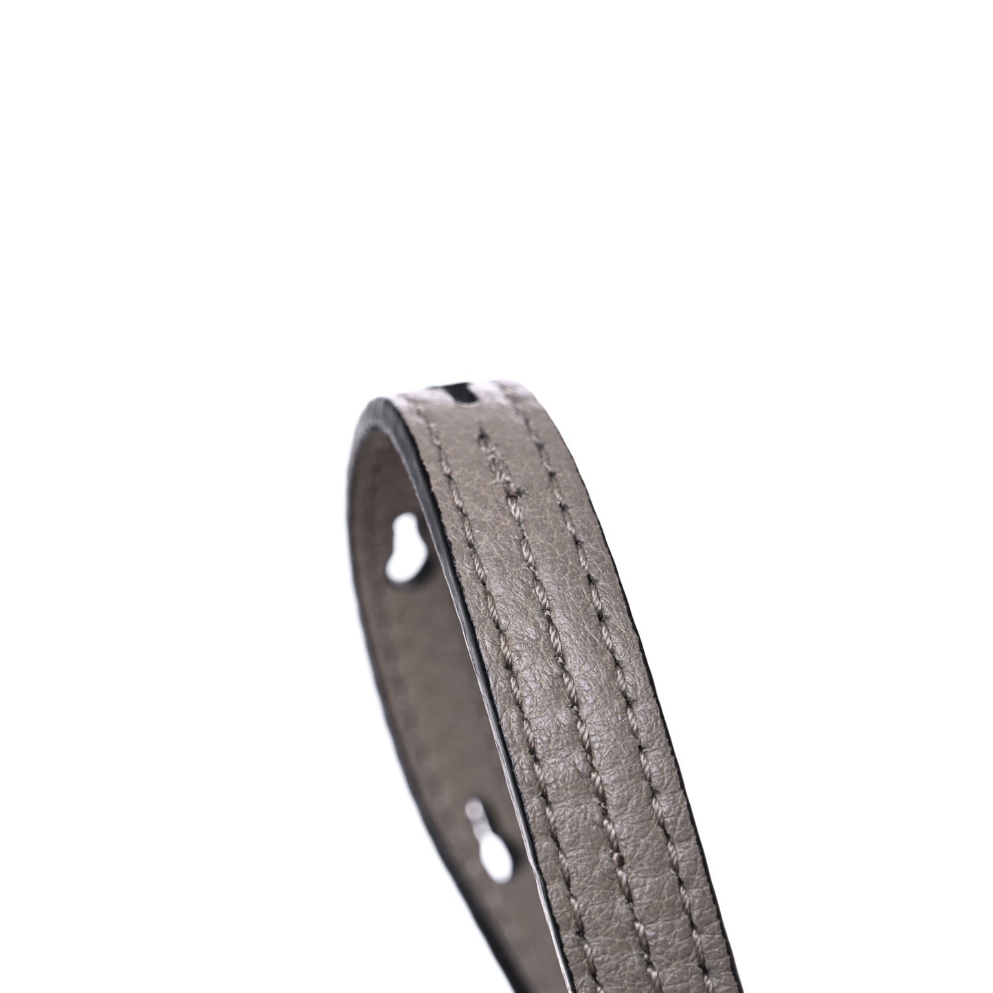 Calfskin Suede Medium Nile Bracelet Bag Motty Grey
