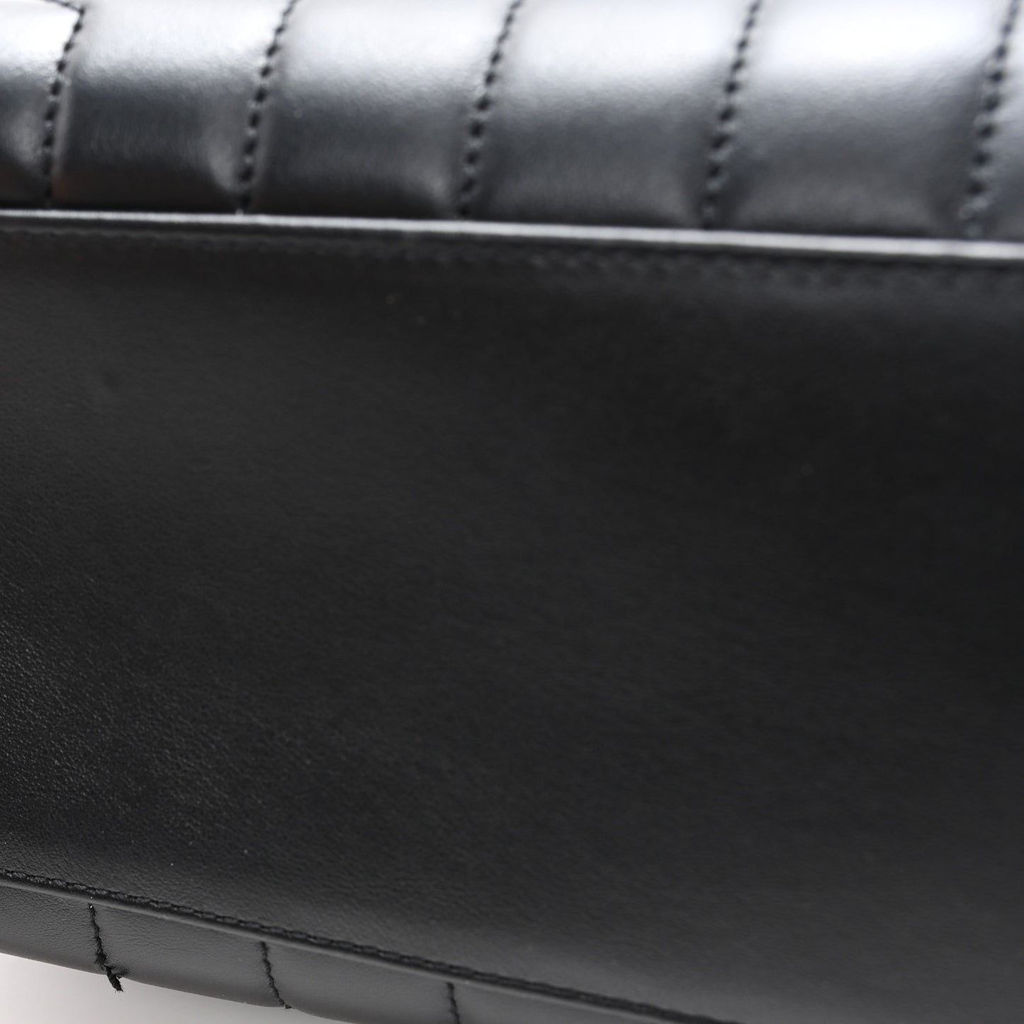 Calfskin Y Quilted Monogram Medium Loulou Chain Satchel Black