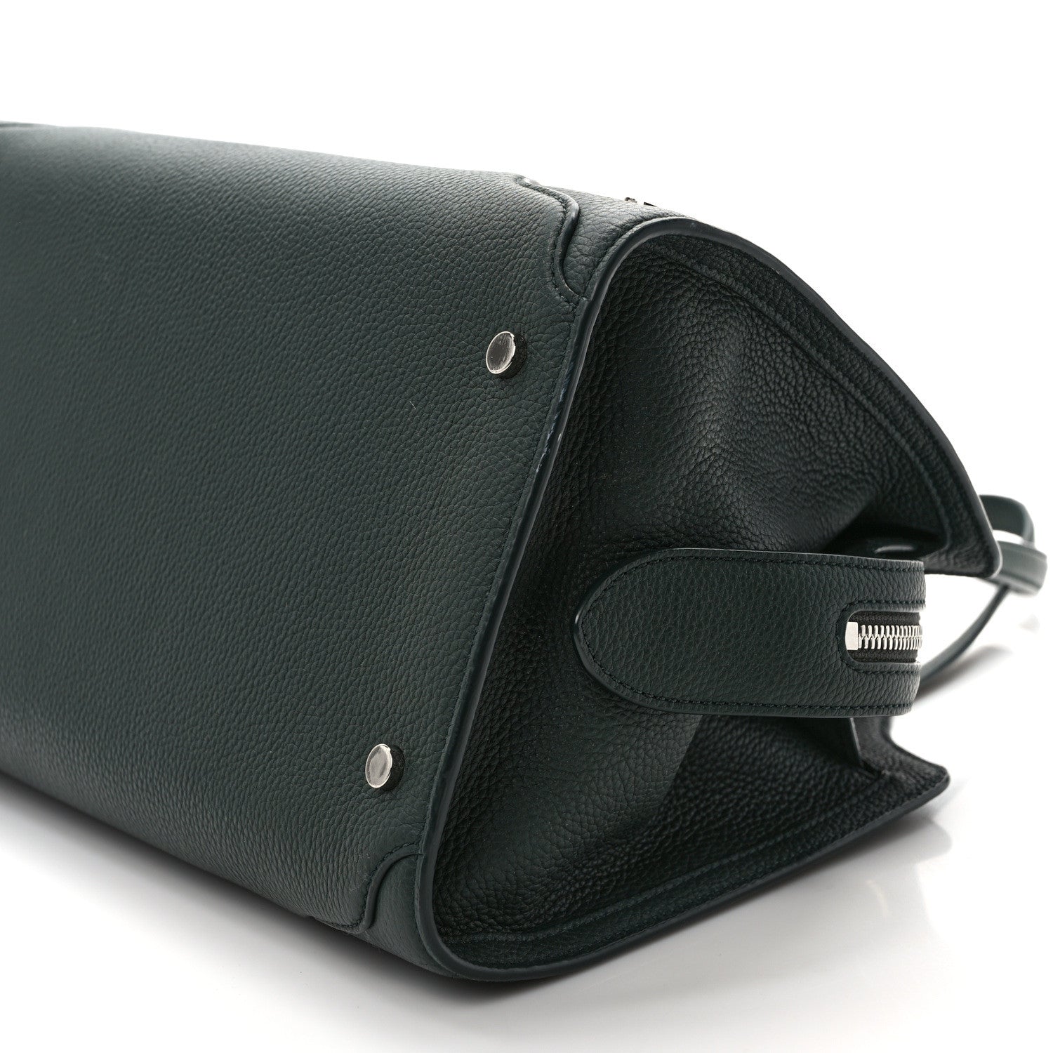 Loro Piana Grained Calfskin Medium Sesia Dark Green 10 of 10