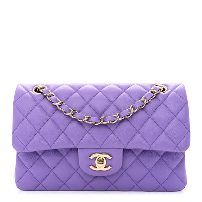 Chanel Caviar Quilted Small Double Flap Purple 1 of 11