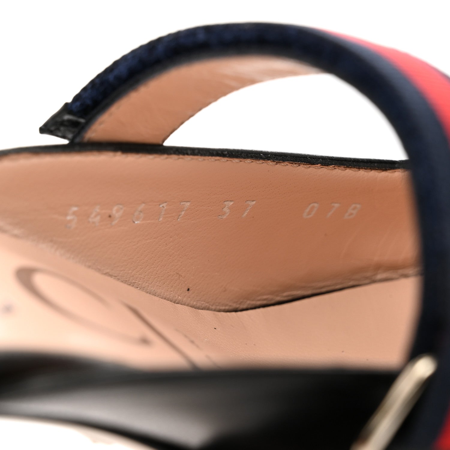 Gucci Malaga Kid Sylvie Web Cross Strap Mid-Heel Slides 37 Black 8 of 9