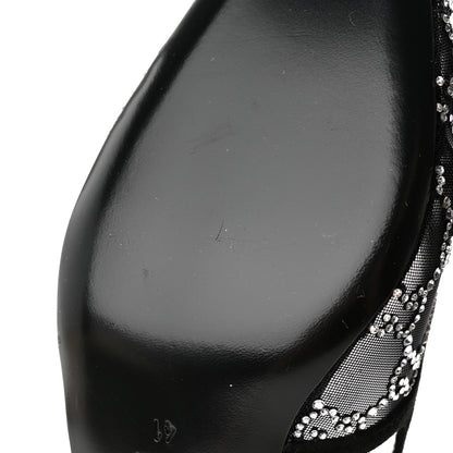 Gucci Tela Retino Kid Scamosciato Crystal GG Monogram Square G 35mm Slingback Pumps 41 Black 8 of 9