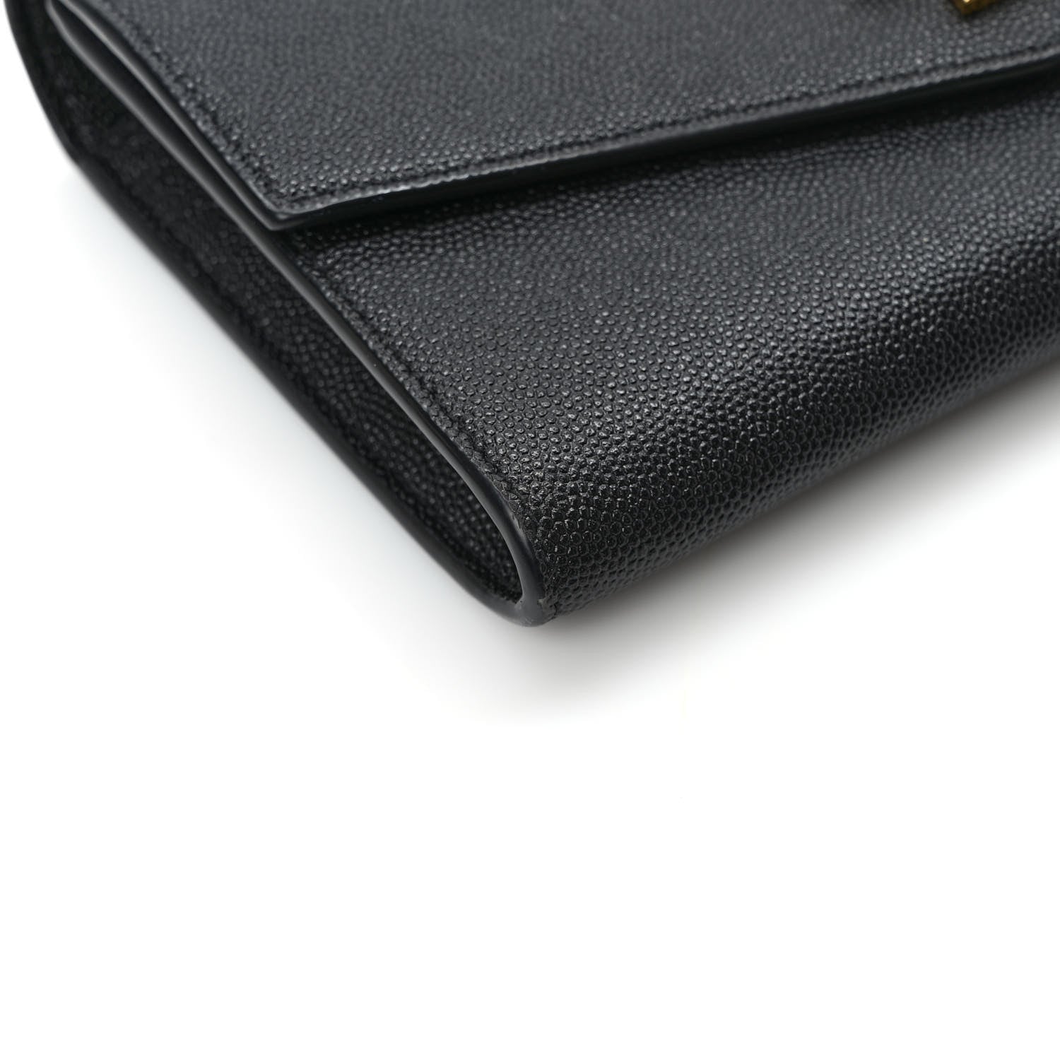 Saint Laurent Grain de Poudre Uptown Chain Wallet Black 9 of 10