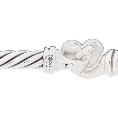 David Yurman Sterling Silver Diamond Cable Collectibles Heart Bracelet 3 of 3