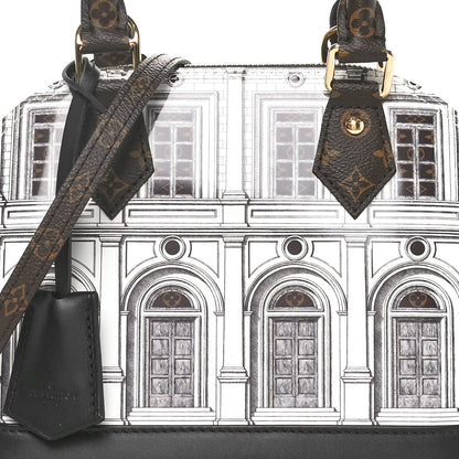 Louis Vuitton X FORNASETTI Calfskin Architettura Alma BB Black White 7 of 10
