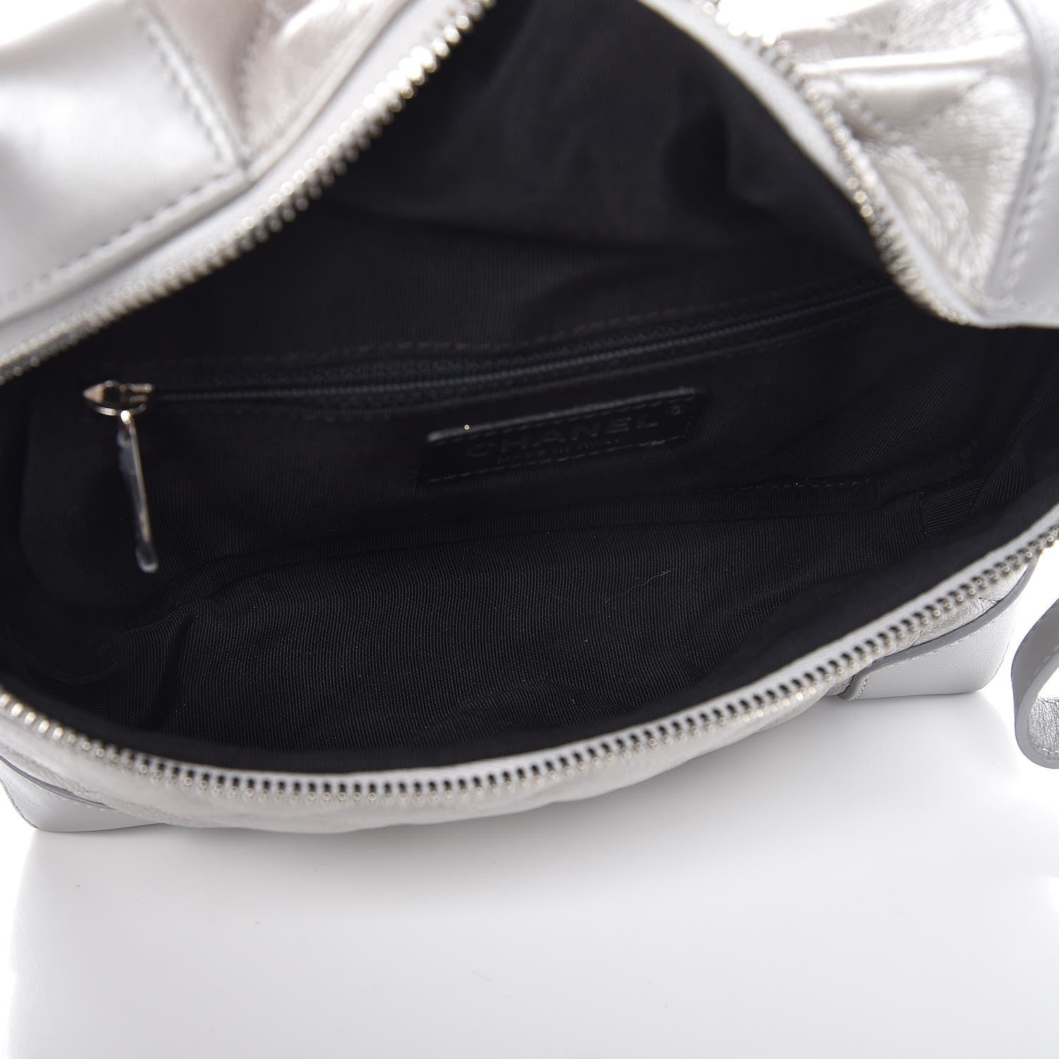 Chanel Metallic Calfskin Camera Case Silver 5 of 8