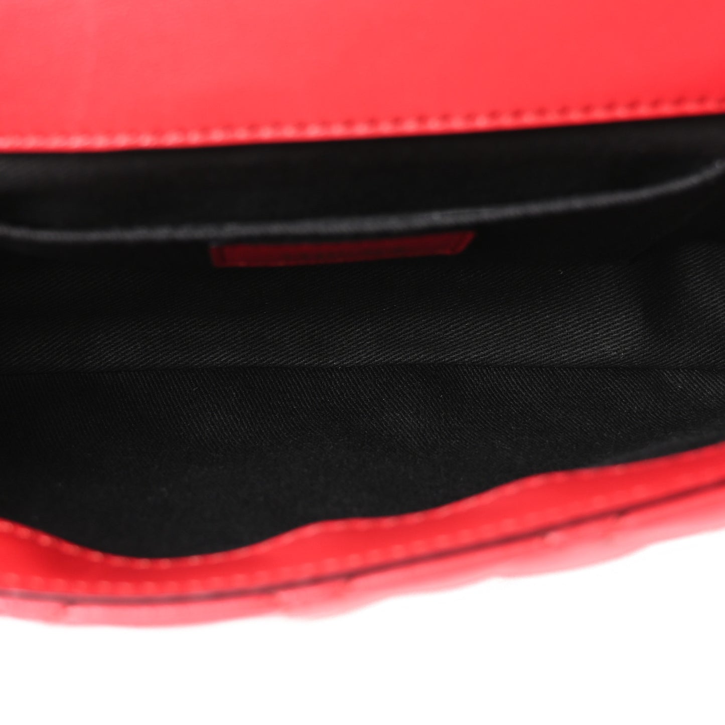 Nappa Quilted Medusa Chain Crossbody Red