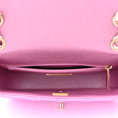 Chanel Mirror Calfskin Metallic Calfskin Quilted Hollywood Boulevard Flap With Coin Purse Light Purple 6 of 12