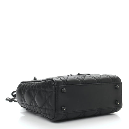 Christian Dior Ultra Matte Calfskin Cannage Mini Lady Dior Black 4 of 9