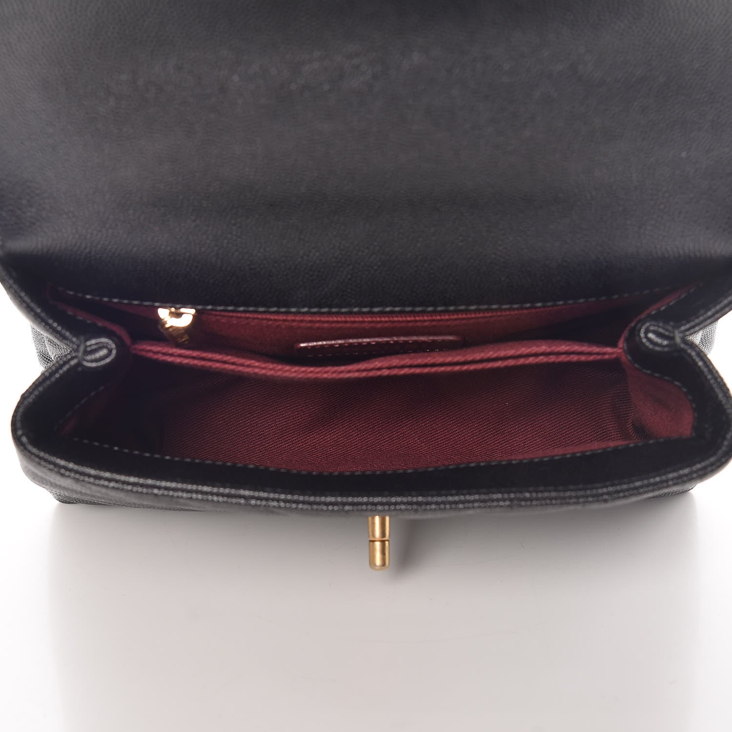 Chanel Caviar Chevron Quilted Mini Coco Handle Flap Black 7 of 10