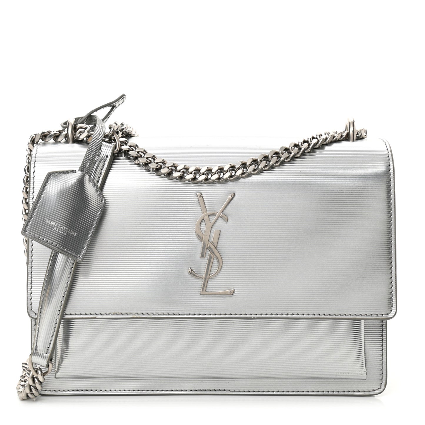 Specchio Calfskin Striped Medium Monogram Sunset Dark Silver