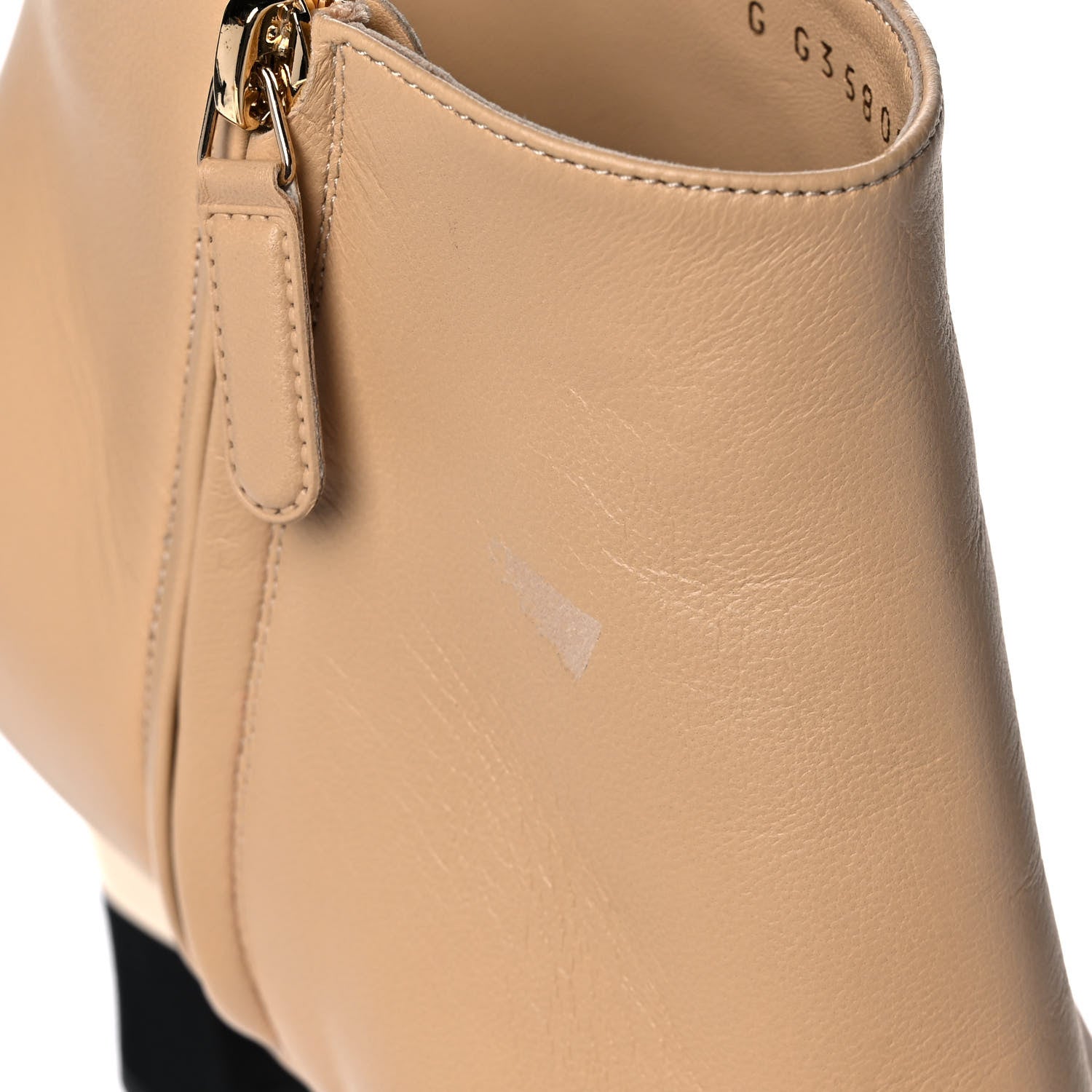 Chanel Lambskin Grosgrain Cap Toe Short Ankle Boots 39 Beige Black 9 of 10
