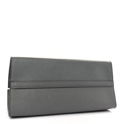 Prada Saffiano Cuir Calfskin Medium Monochrome Top Handle Tote Ardesia 4 of 8